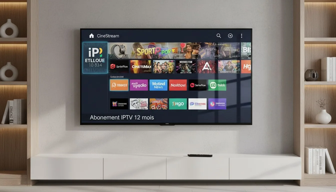 Abonnement IPTV 12 mois sur Smart TV 